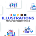 伝わるプレゼン! Flat ILLUSTRATIONS アニメーション付 infographics PowerPoint テンプレート Vol.17